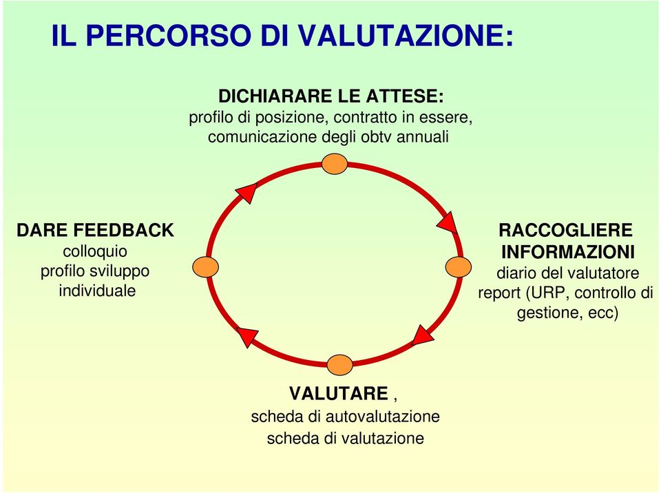 profilo sviluppo individuale RACCOGLIERE INFORMAZIONI diario del valutatore