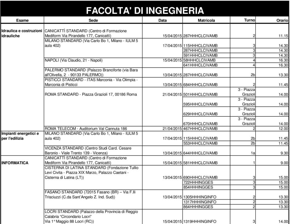 30 all'olivella, 2-90133 PALERMO)) 13/04/2015 287HHHCLCIVAMB 2b 13.30 Marconia di Pisticci 13/04/2015 684HHHCLCIVAMB 2 11.