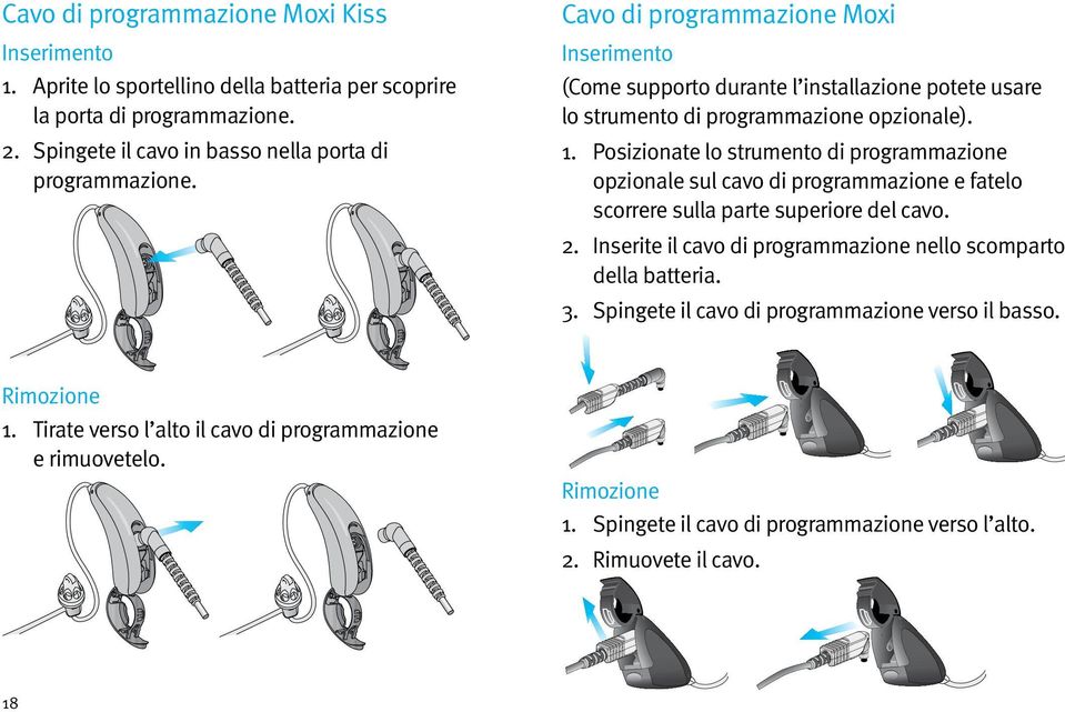 Posizionate lo strumento di programmazione opzionale sul cavo di programmazione e fatelo scorrere sulla parte superiore del cavo. 2.