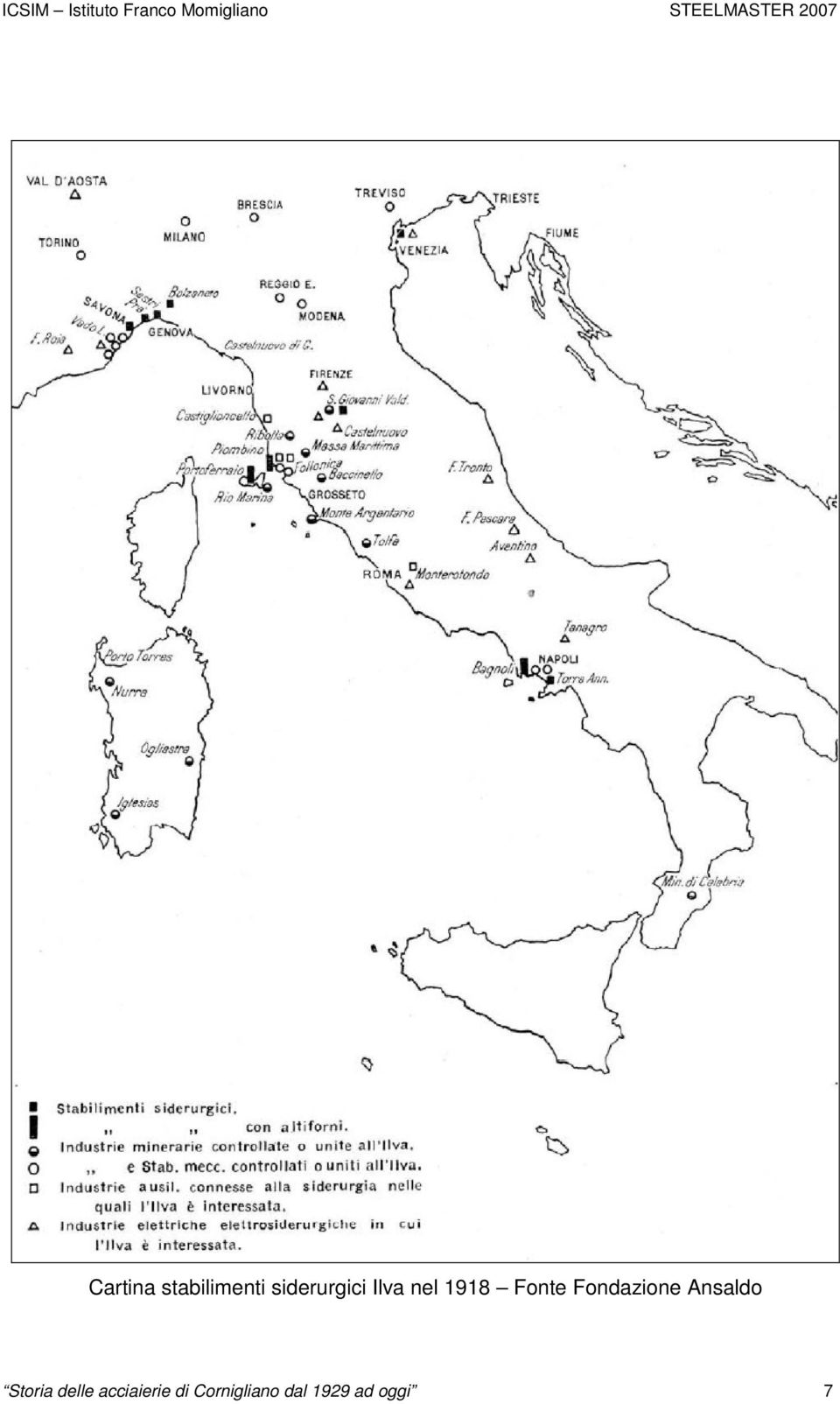 Ansaldo Storia delle acciaierie