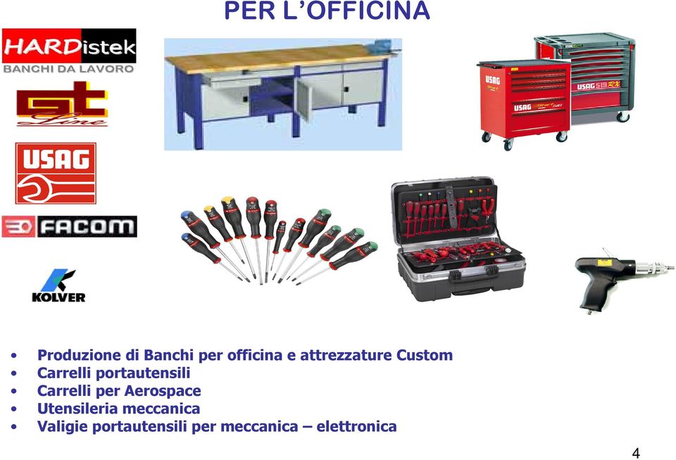 portautensili Carrelli per Aerospace