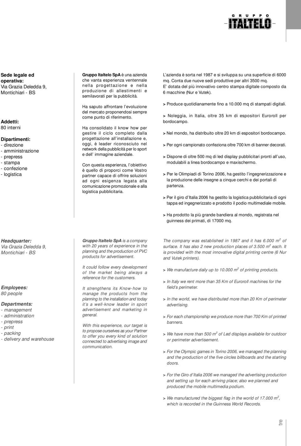 Ha saputo affrontare l evoluzione del mercato proponendosi sempre come punto di riferimento.