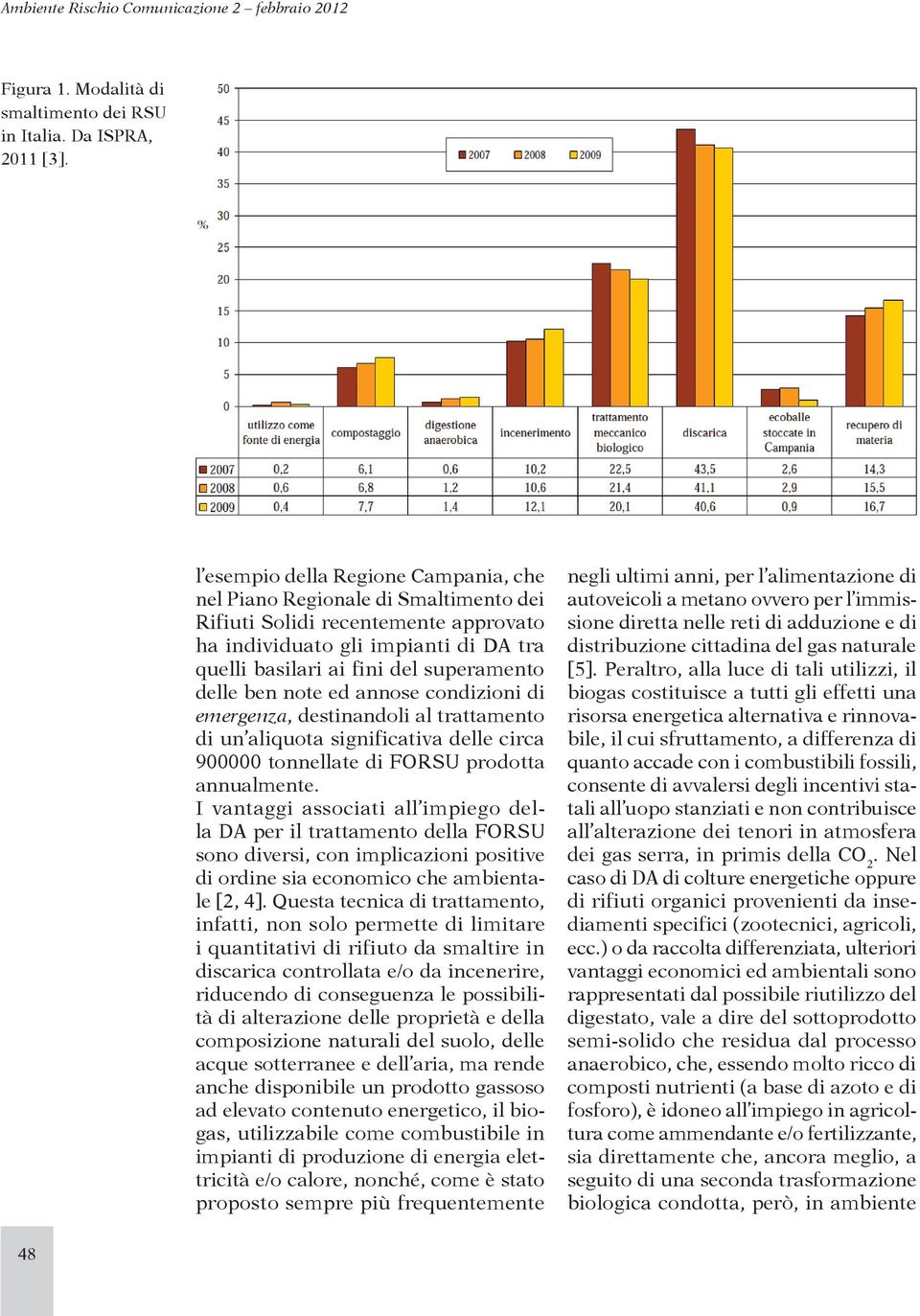 ben note ed annose condizioni di emergenza, destinandoli al trattamento di un aliquota significativa delle circa 900000 tonnellate di FORSU prodotta annualmente.