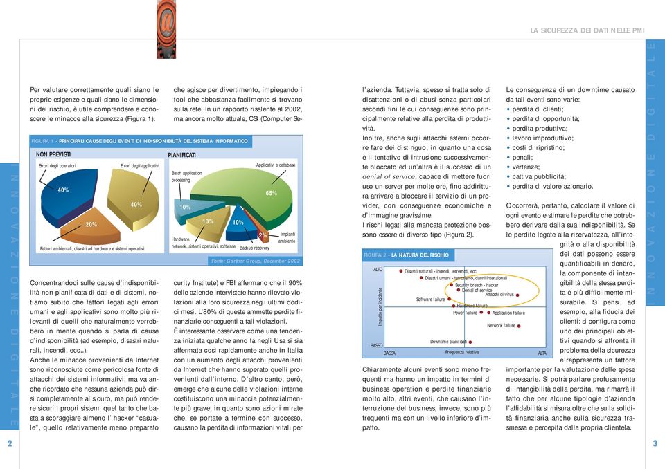 naturalmente verrebbero in mente quando si parla di cause d indisponibilità (ad esempio, disastri naturali, incendi, ecc..).