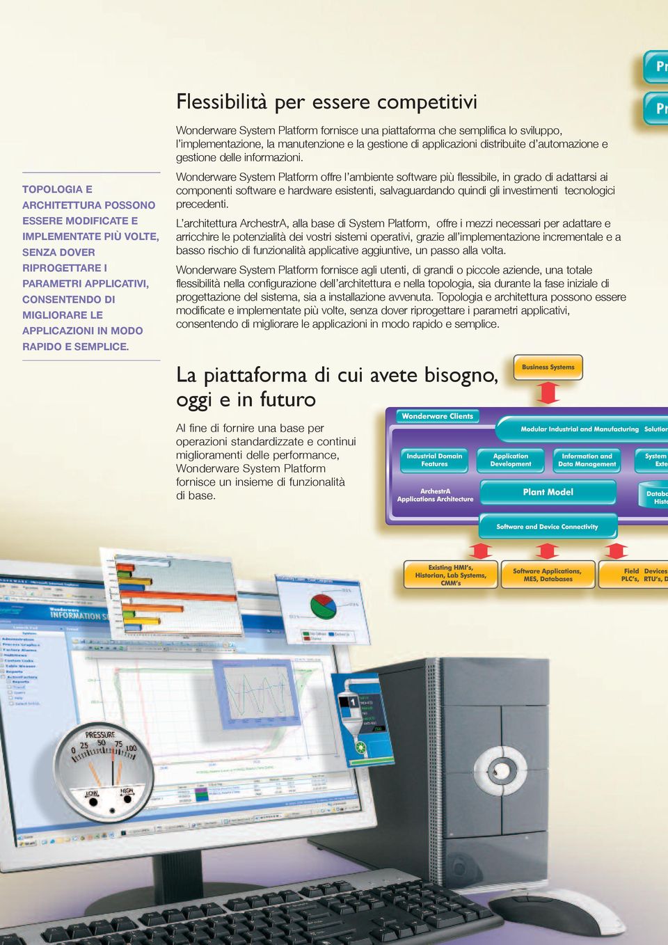 Wonderware System Platform fornisce una piattaforma che semplifica lo sviluppo, l implementazione, la manutenzione e la gestione di applicazioni distribuite d automazione e gestione delle