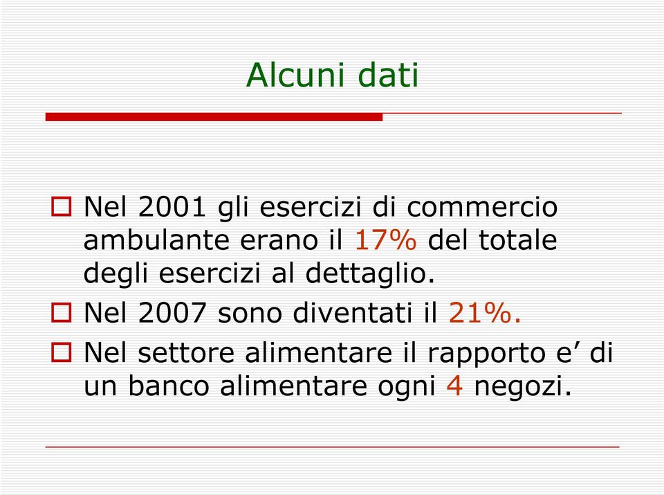 dettaglio. Nel 2007 sono diventati il 21%.