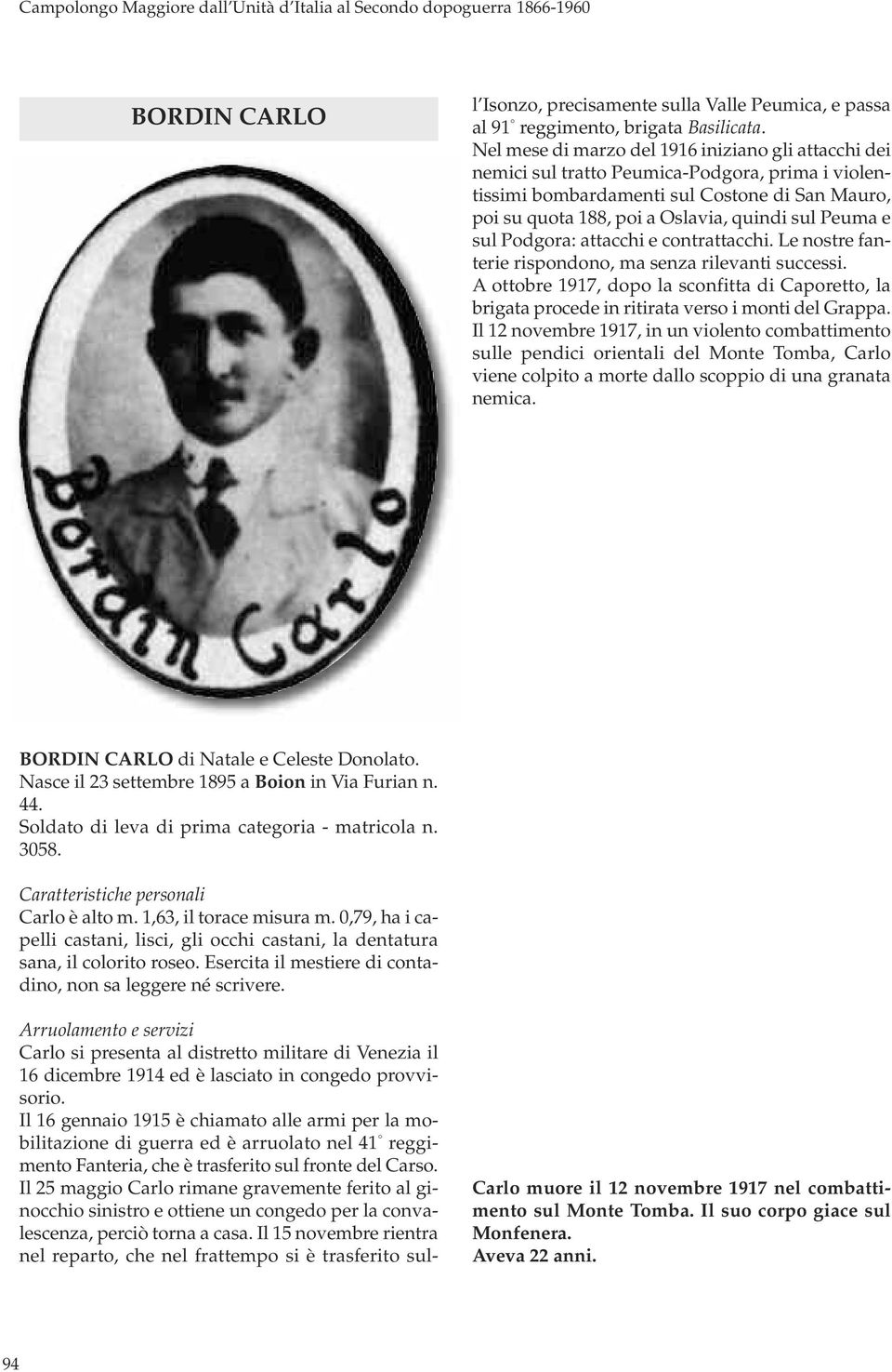 Il 25 maggio Carlo rimane gravemente ferito al ginocchio sinistro e ottiene un congedo per la convalescenza, perciò torna a casa.