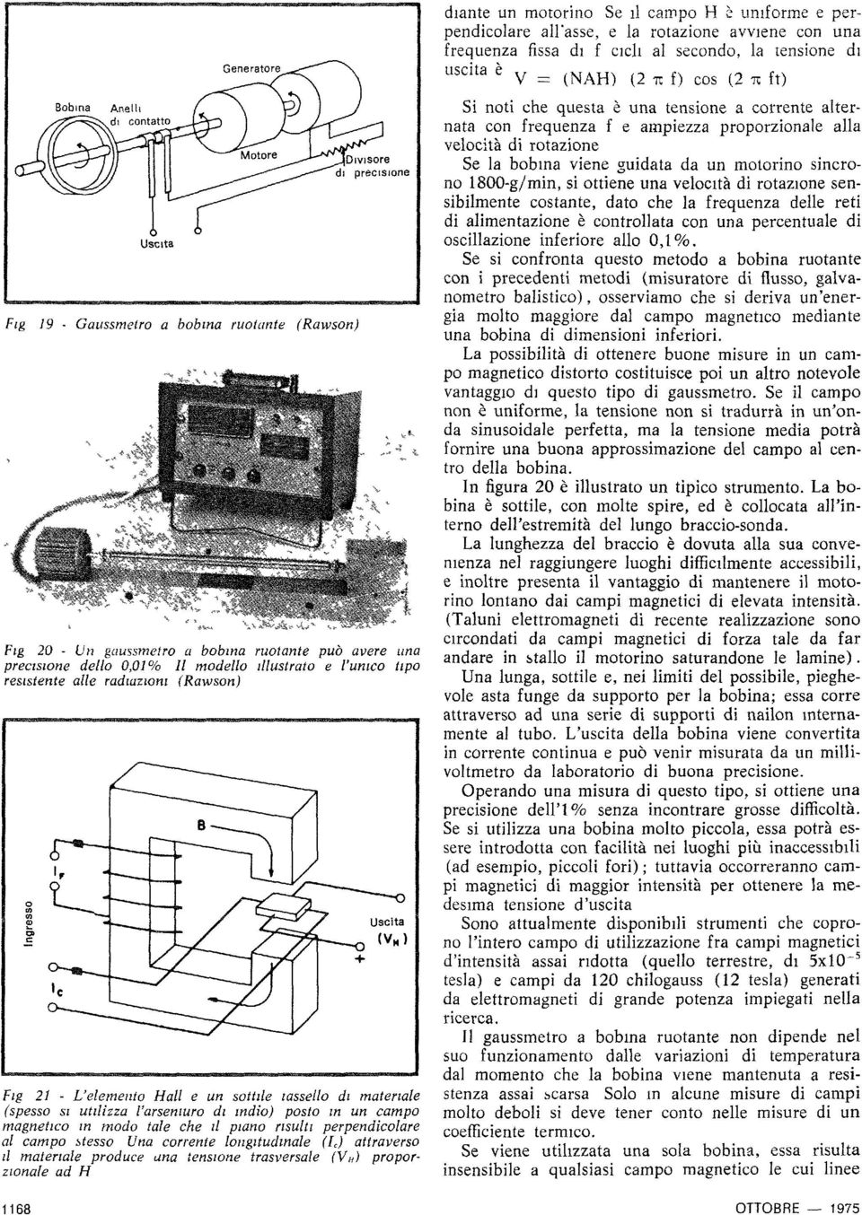 21 - L'elemento Hall e un sottile tassello di materiale (spesso si utilizza l'arseniuro di indio) posto in un campo magnetico in modo tale che il piano risulti perpendicolare al campo stesso Una