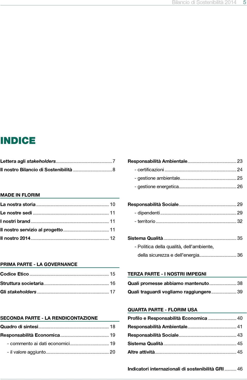 .. 32 Il nostro servizio al progetto... 11 Il nostro 2014... 12 Sistema Qualità... 35 - Politica della qualità, dell ambiente, della sicurezza e dell energia.