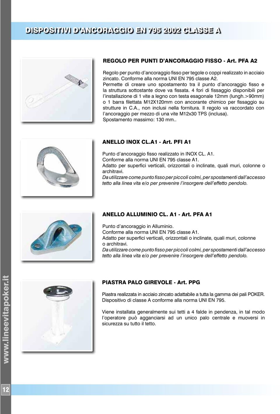 4 fori di fissaggio disponibili per l installazione di 1 vite a legno con testa esagonale 12mm (lungh.>90mm) o 1 barra filettata M12X120mm con ancorante chimico per fissaggio su strutture in C.A.