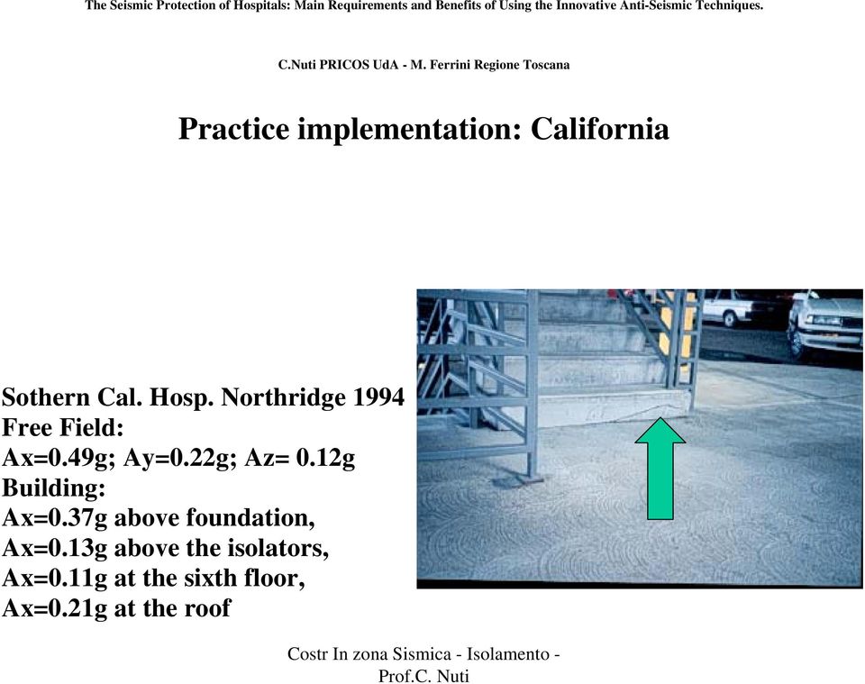 Ferrini Regione Toscana Practice implementation: California Sothern Cal. Hosp.
