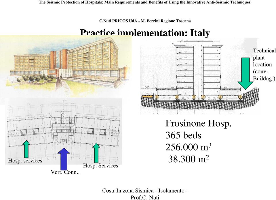 Ferrini Regione Toscana Practice implementation: Italy Technical plant location