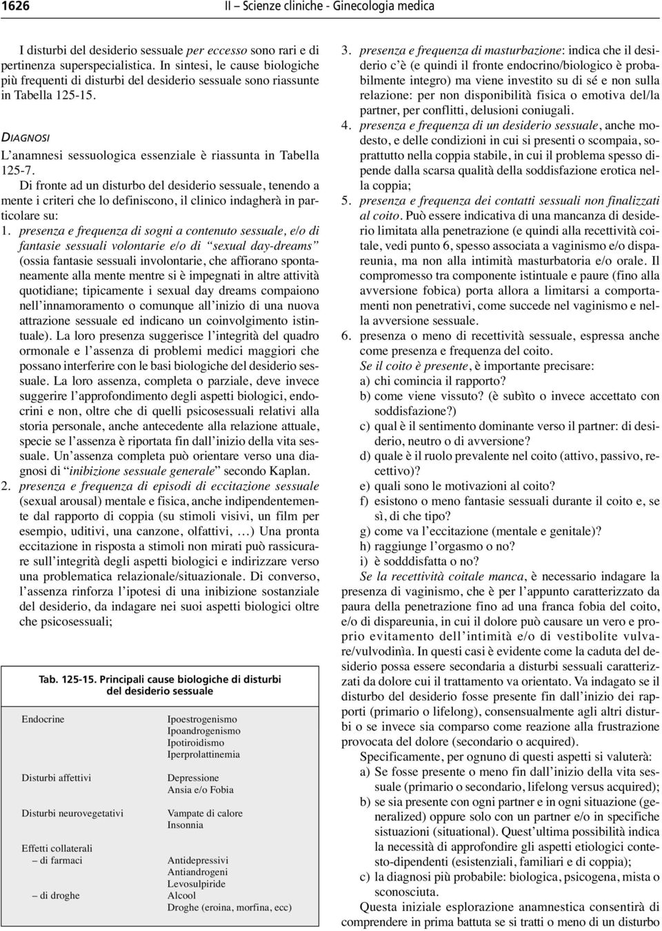 Di fronte ad un disturbo del desiderio sessuale, tenendo a mente i criteri che lo definiscono, il clinico indagherà in particolare su: 1.