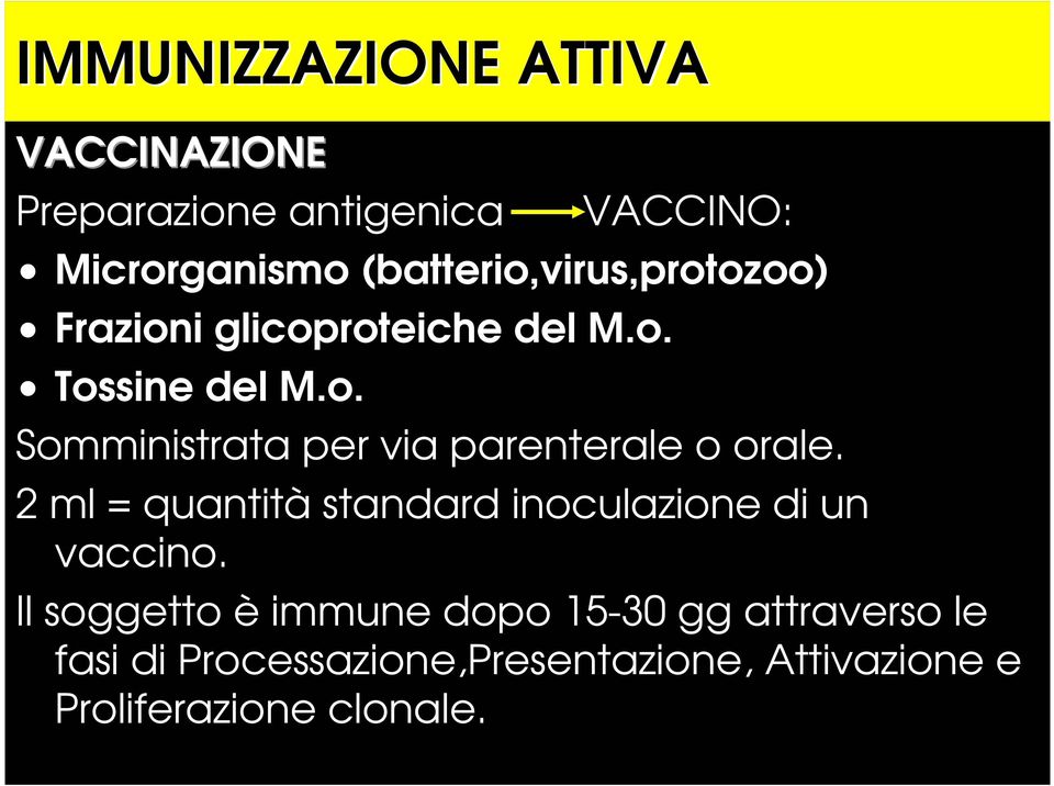 2 ml = quantità standard inoculazione di un vaccino.