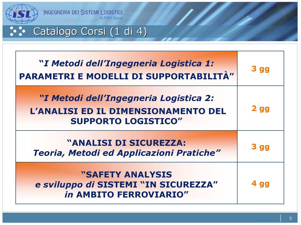 DEL SUPPORTO LOGISTICO ANALISI DI SICUREZZA: Teoria, Metodi ed Applicazioni Pratiche