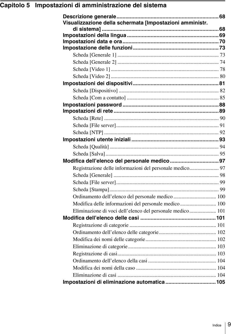 ..81 Scheda [Dispositivo]... 82 Scheda [Com a contatto]... 85 Impostazioni password...88 Impostazioni di rete...89 Scheda [Rete]... 90 Scheda [File server]... 91 Scheda [NTP].