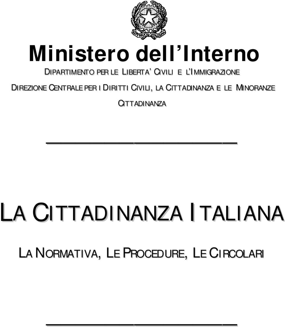 IMMIGRAZIONE CITTADINANZA