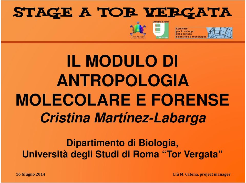 Biologia, Università degli Studi di Roma Tor