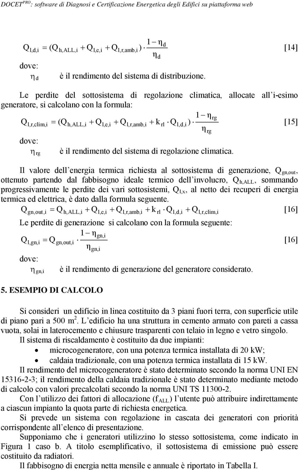 rendimento del sistema di regolazione climatica.