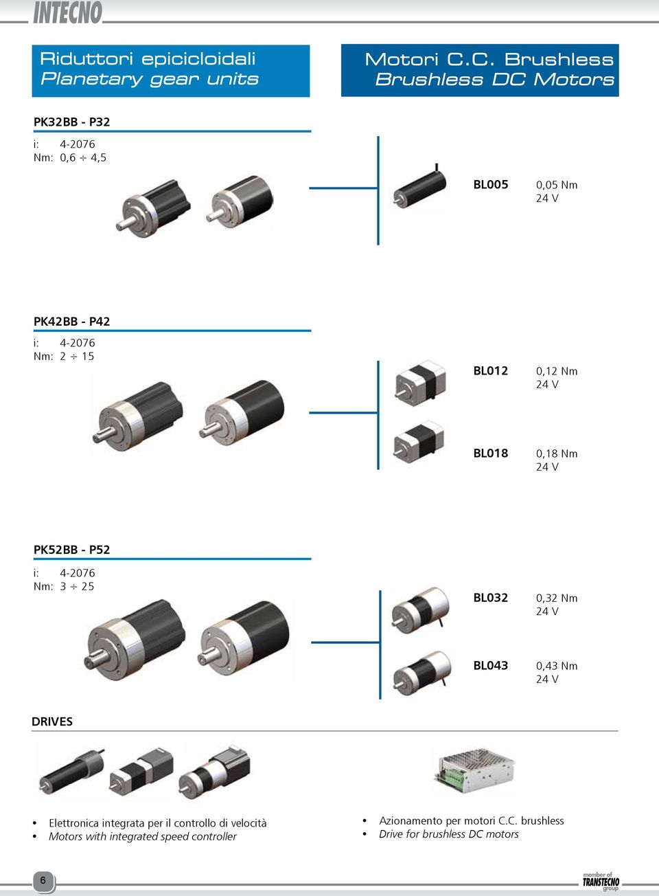 BL005 0,05 Nm 4 V PK4BB - P4 i: 4-076 Nm: 5 BL0 0, Nm 4 V BL08 0,8 Nm 4 V PK5BB - P5 i: 4-076 Nm: 5 BL0