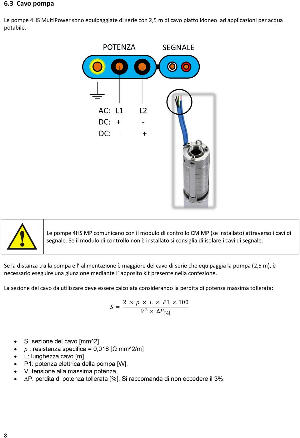 Se il modulo di controllo non è installato si consiglia di isolare i cavi di segnale.