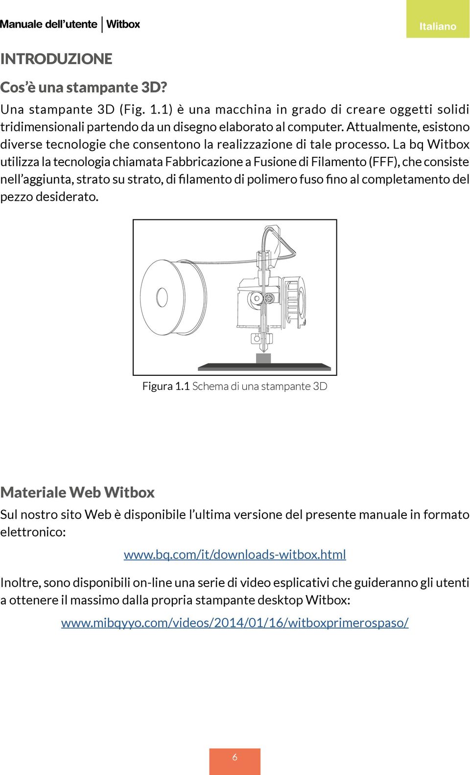 La bq utilizza la tecnologia chiamata Fabbricazione a Fusione di Filamento (FFF), che consiste nell aggiunta, strato su strato, di filamento di polimero fuso fino al completamento del pezzo