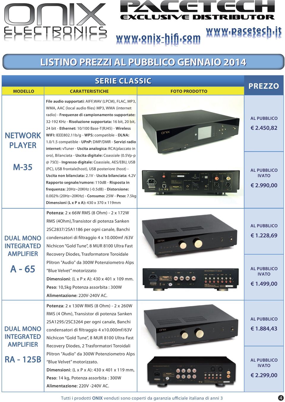 0 Base-T(RJ45) - Wireless 2.450,82 WIFI: IEEE802.11b/g - WPS: compatible - DLNA: 1.0/1.