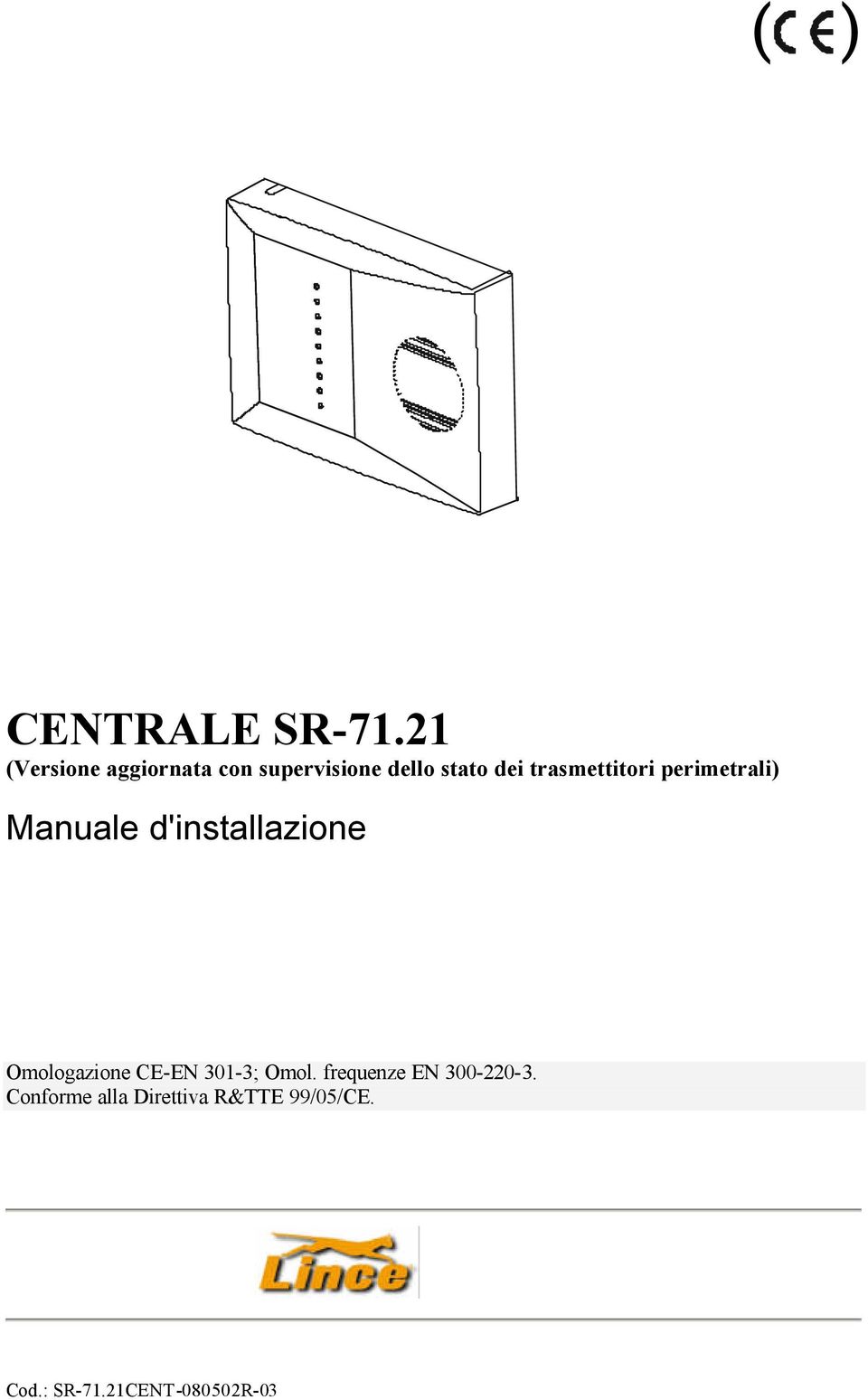 trasmettitori perimetrali) Manuale d'installazione