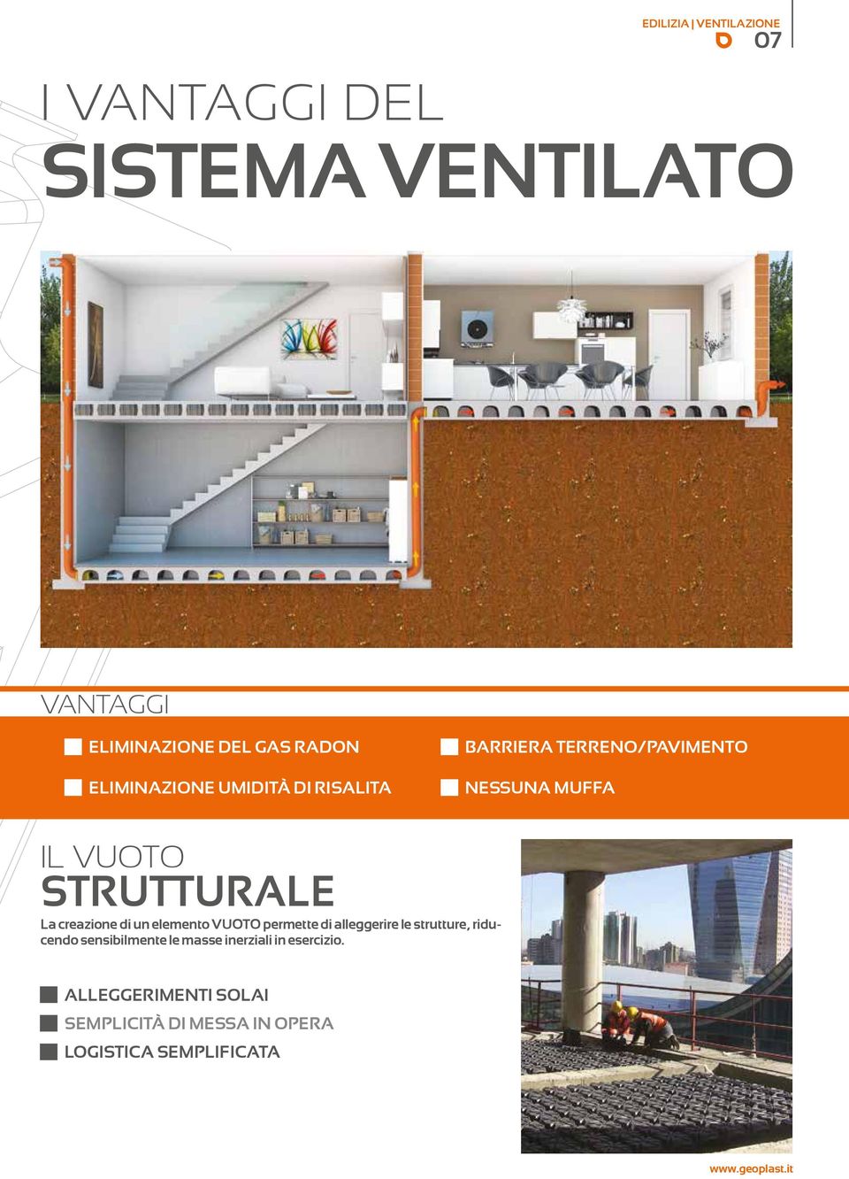 creazione di un elemento VUOTO permette di alleggerire le strutture, riducendo sensibilmente le