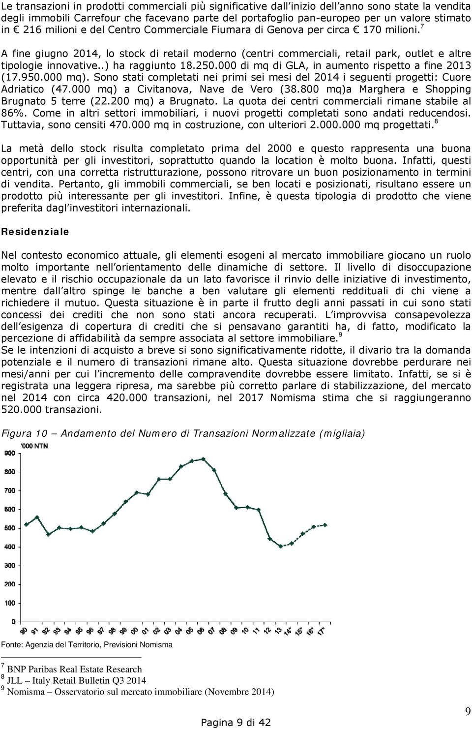 .) ha raggiunto 18.250.000 di mq di GLA, in aumento rispetto a fine 2013 (17.950.000 mq). Sono stati completati nei primi sei mesi del 2014 i seguenti progetti: Cuore Adriatico (47.