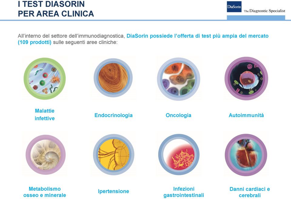 seguenti aree cliniche: Malattie infettive Endocrinologia Oncologia Autoimmunità