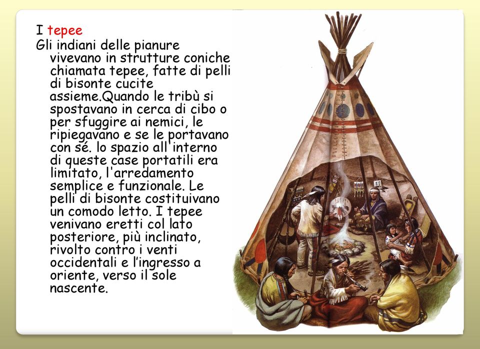 lo spazio all'interno di queste case portatili era limitato, l'arredamento semplice e funzionale.