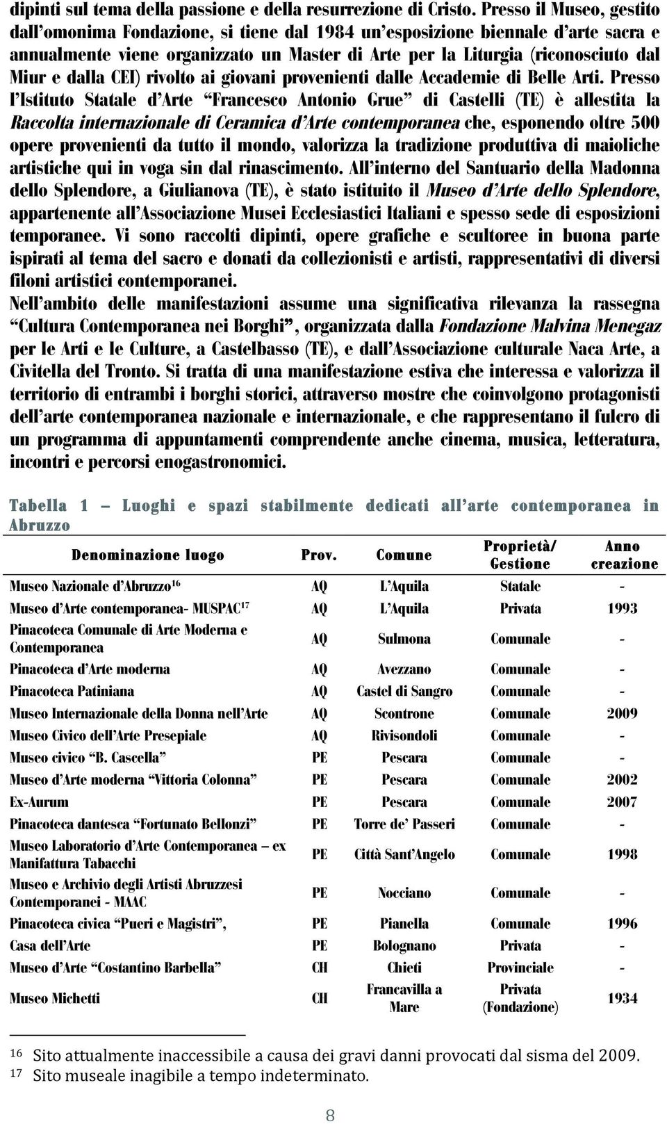 dalla CEI) rivolto ai giovani provenienti dalle Accademie di Belle Arti.