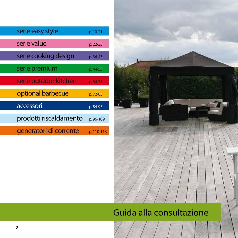 44-53 serie outdoor kitchen p. 54-71 optional barbecue p.