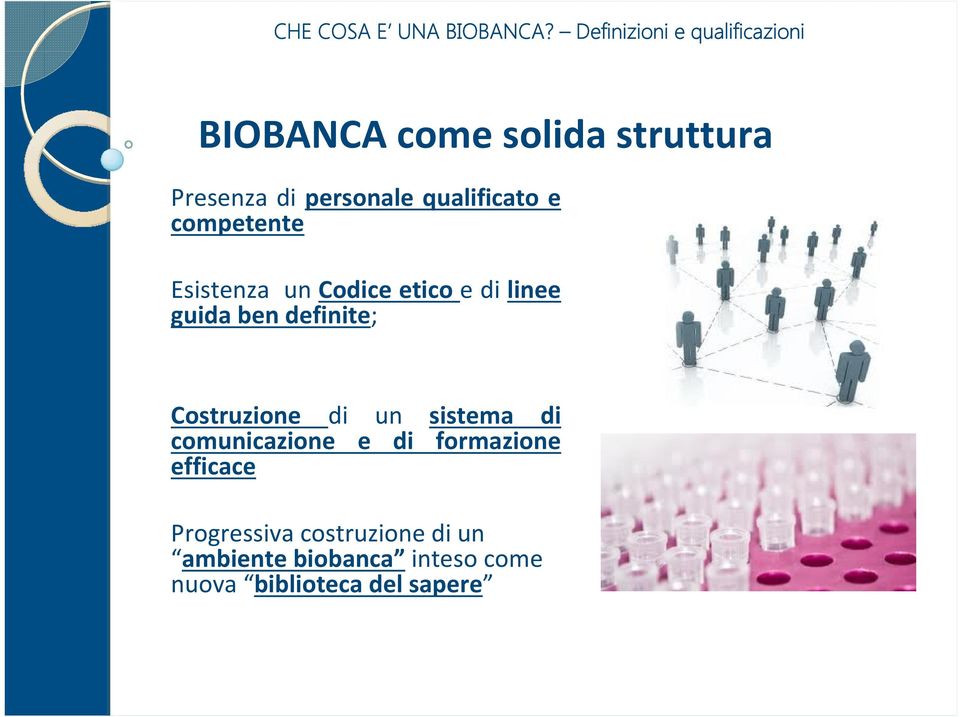 qualificato e competente Esistenza un Codice etico e di linee guida ben definite;