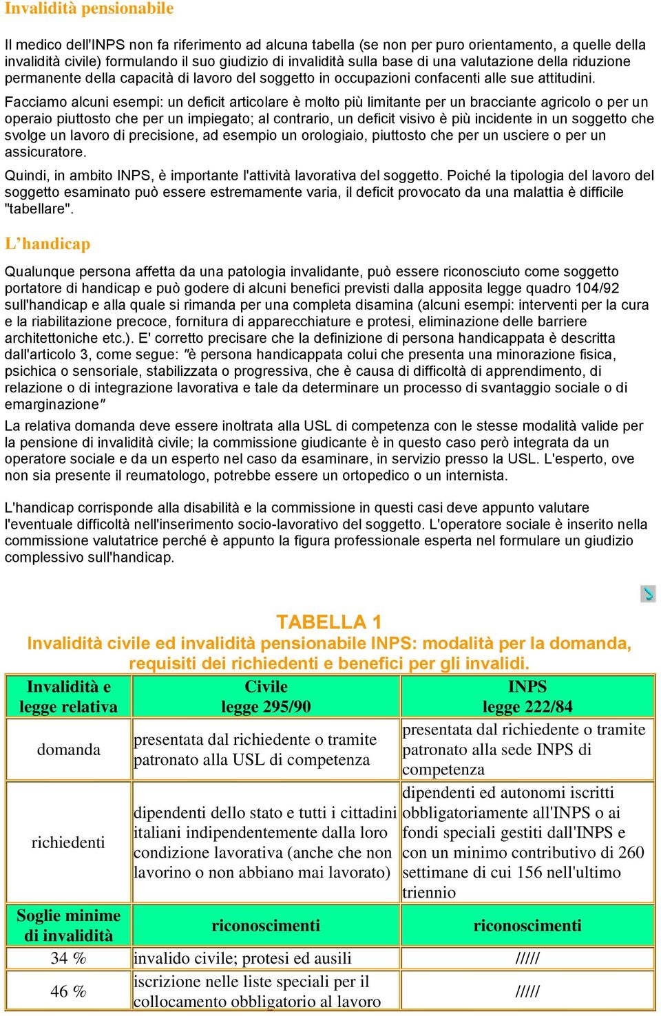 Facciamo alcuni esempi: un deficit articolare è molto più limitante per un bracciante agricolo o per un operaio piuttosto che per un impiegato; al contrario, un deficit visivo è più incidente in un