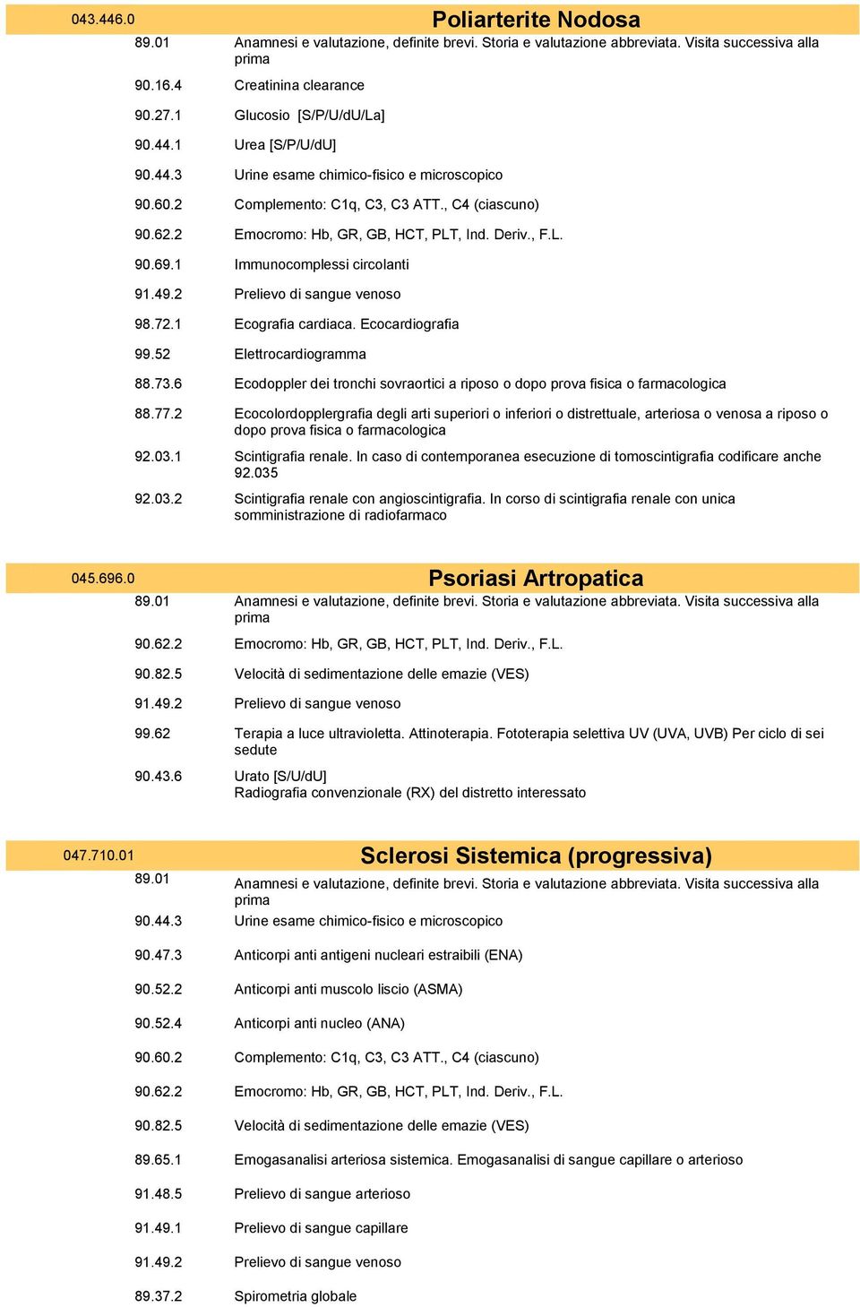 6 Ecodoppler dei tronchi sovraortici a riposo o dopo prova fisica o farmacologica 88.77.