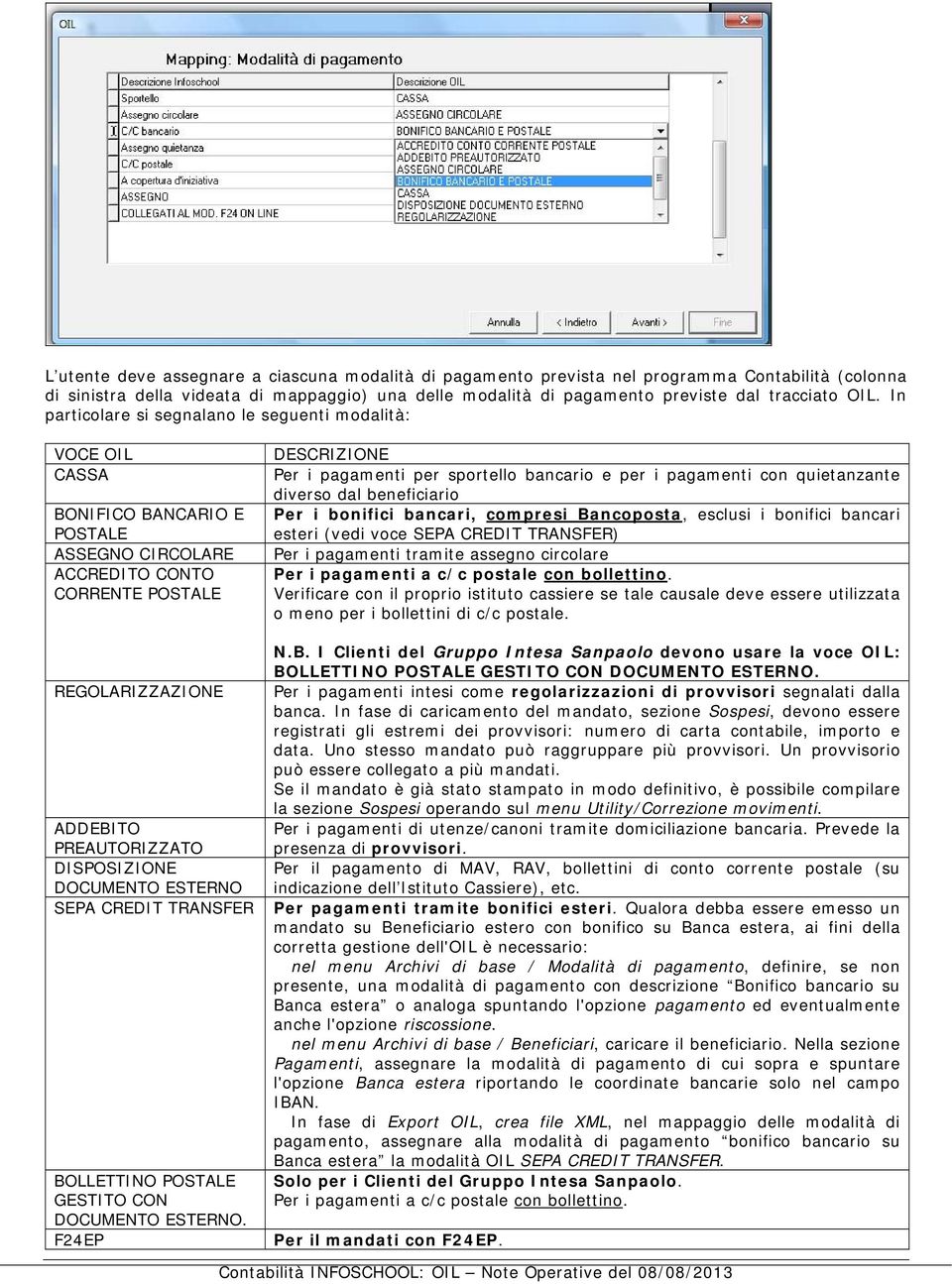 DOCUMENTO ESTERNO SEPA CREDIT TRANSFER BOLLETTINO POSTALE GESTITO CON DOCUMENTO ESTERNO.