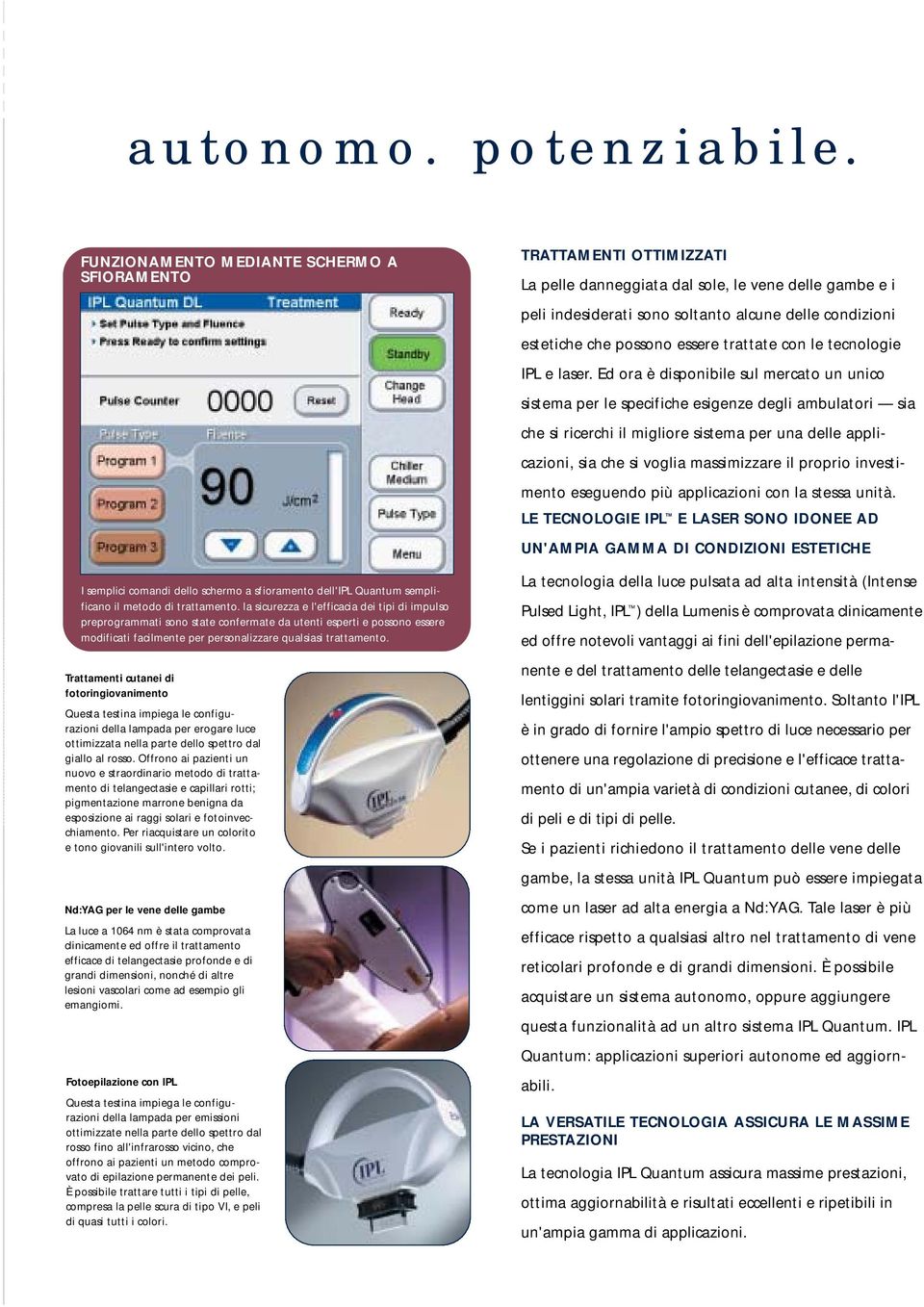 possono essere trattate con le tecnologie IPL e laser.