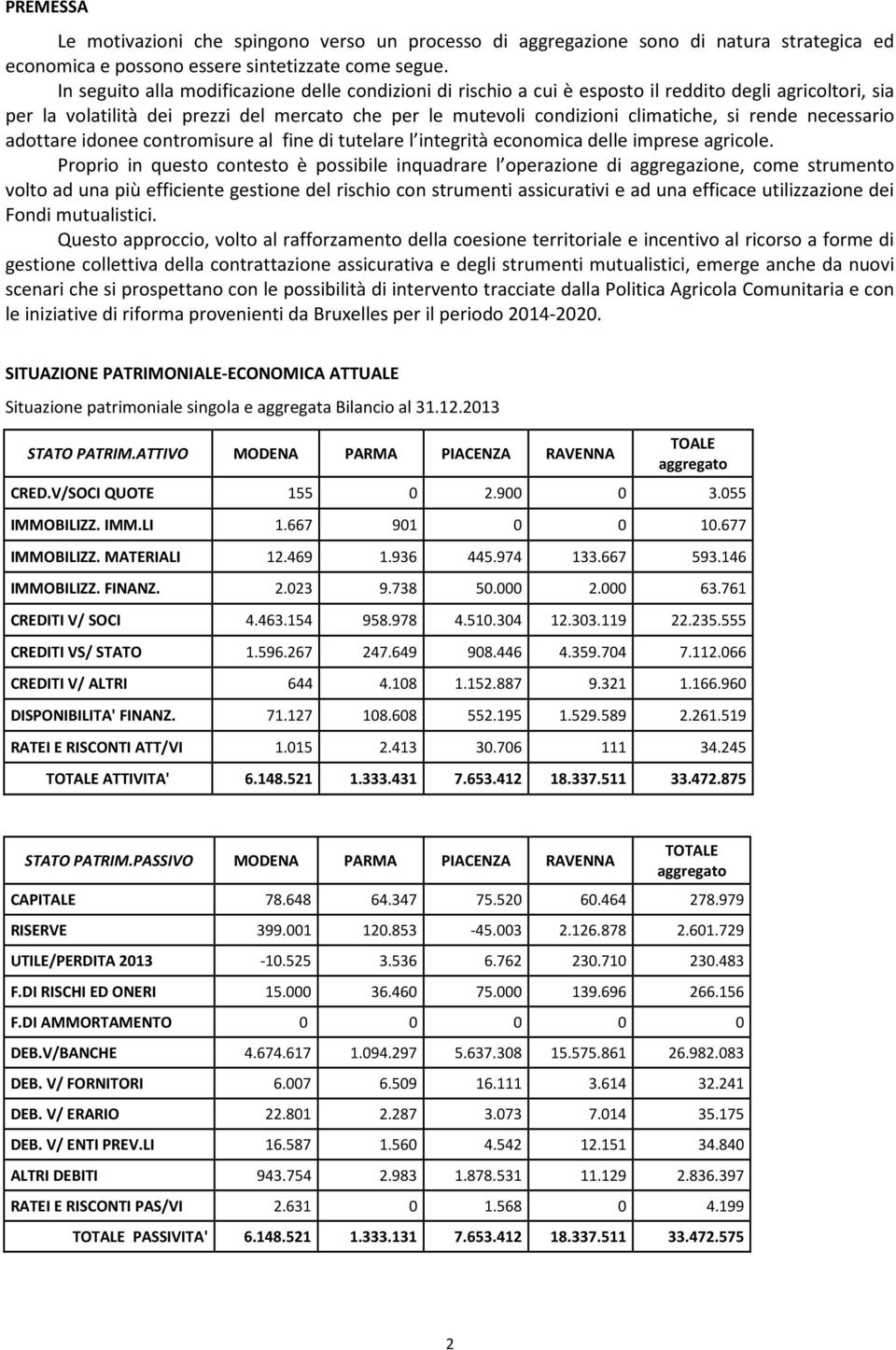 rende necessario adottare idonee contromisure al fine di tutelare l integrità economica delle imprese agricole.