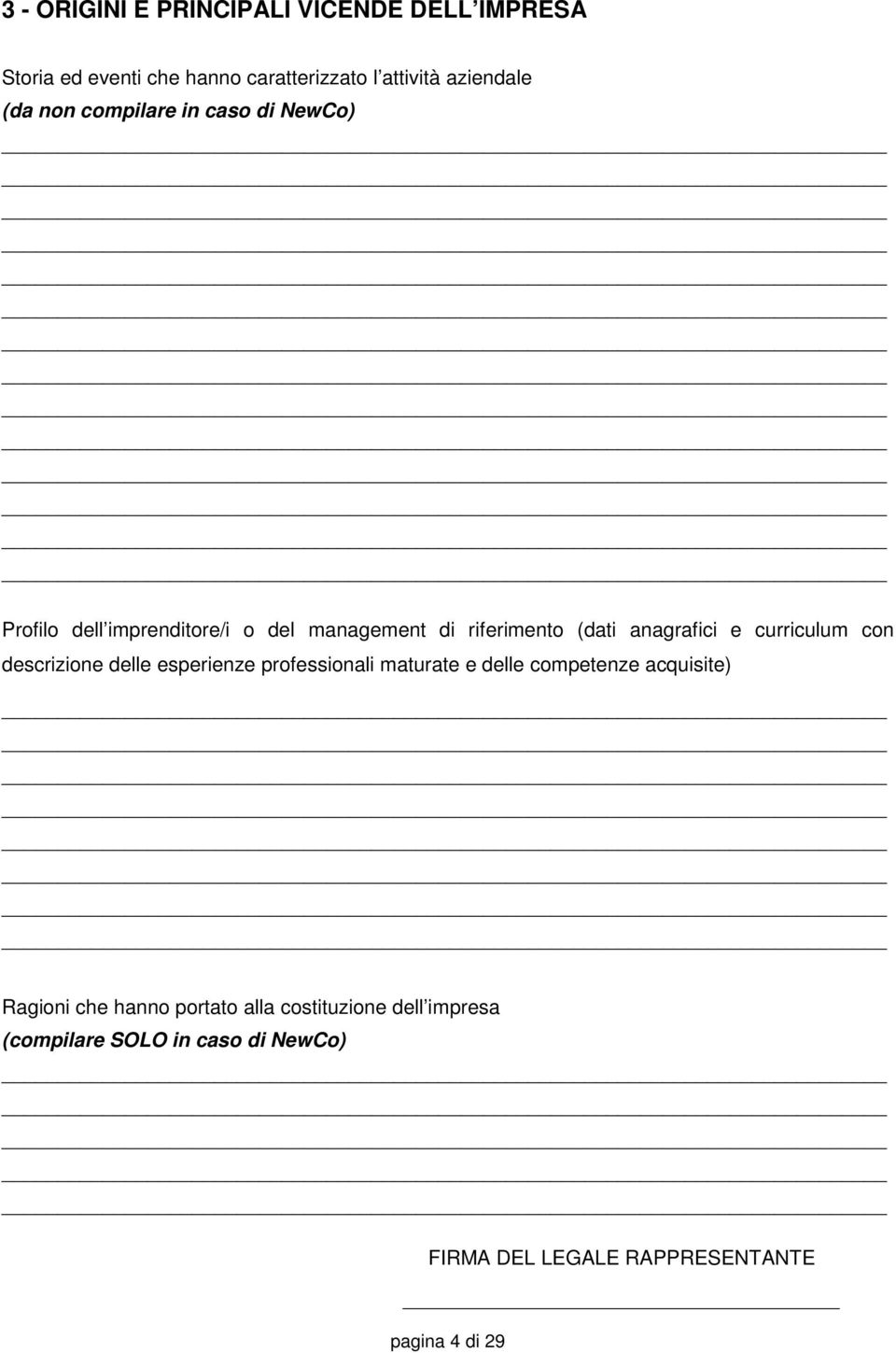 (dati anagrafici e curriculum con descrizione delle esperienze professionali maturate e delle competenze