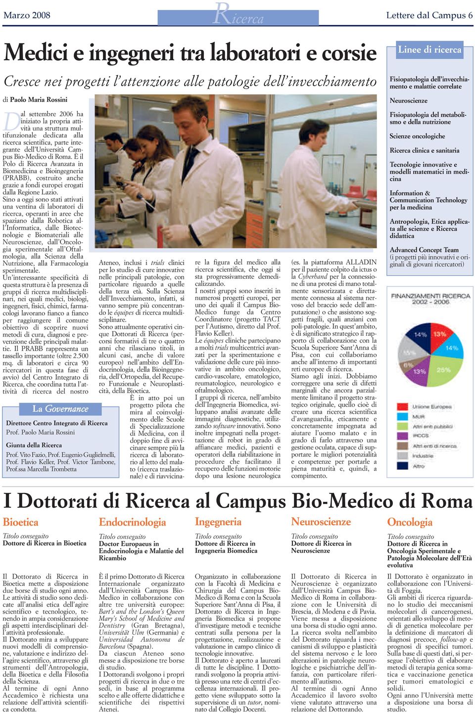 integrante dell Università Campus Bio-Medico di Roma. È il Polo di Ricerca Avanzata in Biomedicina e Bioingegneria (PRABB), costruito anche grazie a fondi europei erogati dalla Regione Lazio.