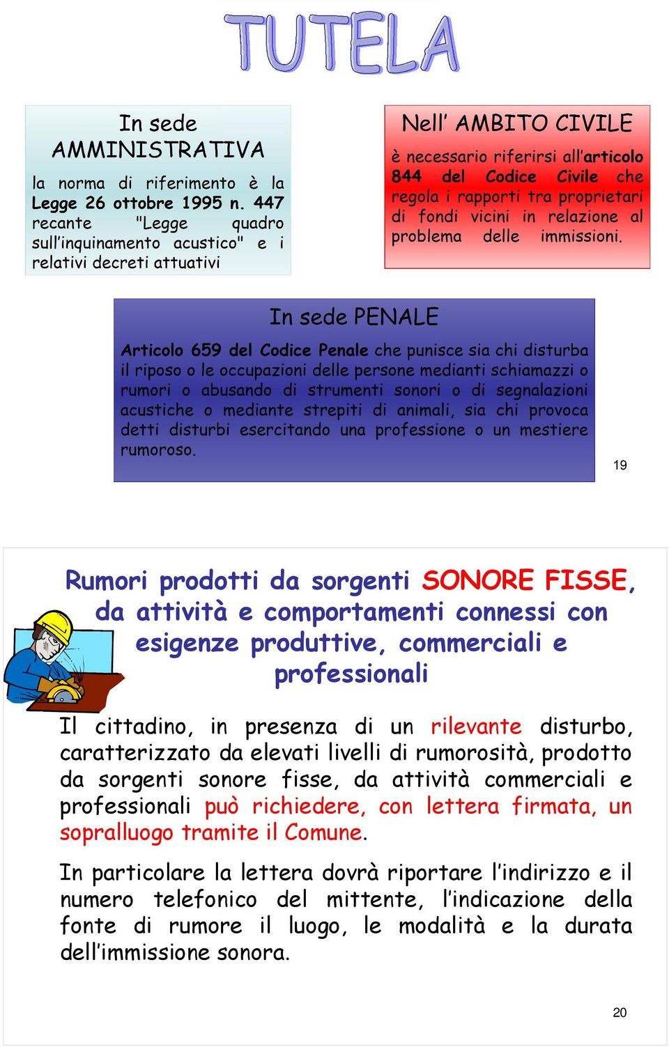 attività commerciali e professionali può richiedere, con lettera firmata, un sopralluogo tramite il Comune.