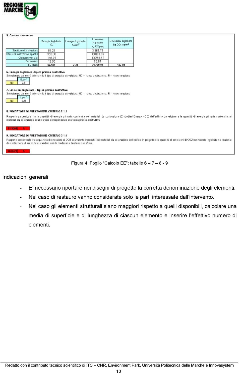 - Nel caso di restauro vanno considerate solo le parti interessate dall intervento.