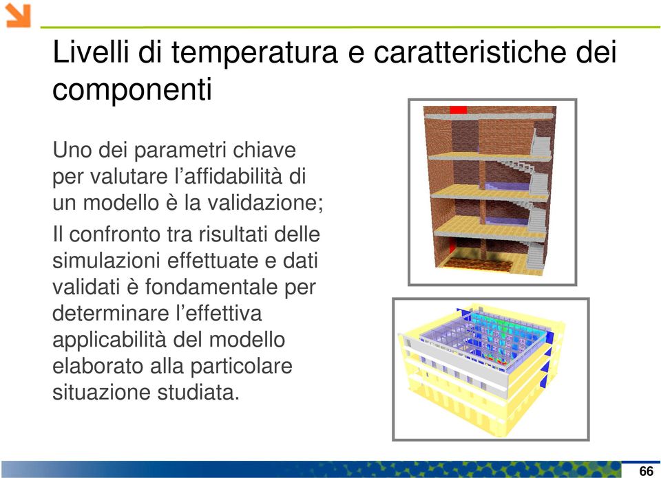 risultati delle simulazioni effettuate e dati validati è fondamentale per