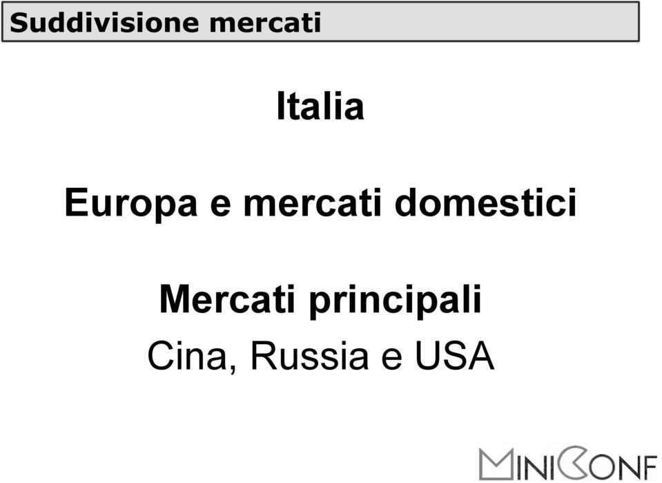 domestici Mercati