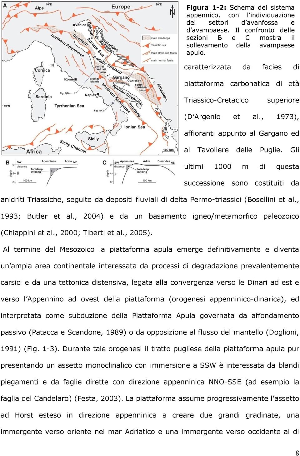 Gli ultimi 1000 m di questa successione sono costituiti da anidriti Triassiche, seguite da depositi fluviali di delta Permo-triassici (Bosellini et al., 1993; Butler et al.