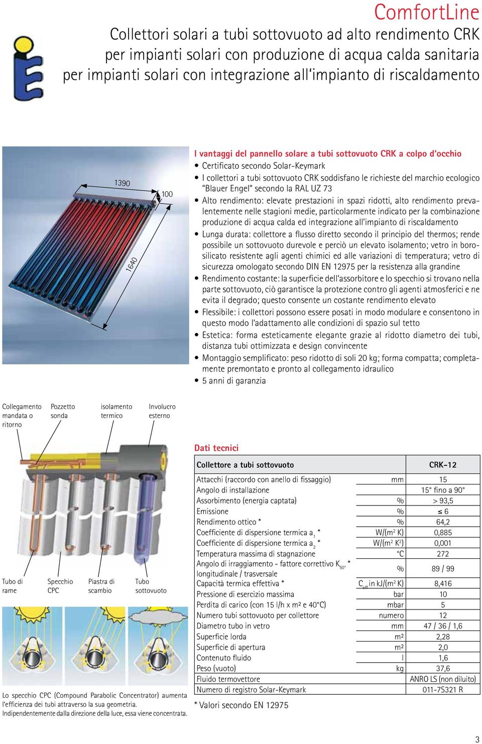 Blauer Engel secondo la RAL UZ 73 Alto rendimento: elevate prestazioni in spazi ridotti, alto rendimento prevalentemente nelle stagioni medie, particolarmente indicato per la combinazione produzione