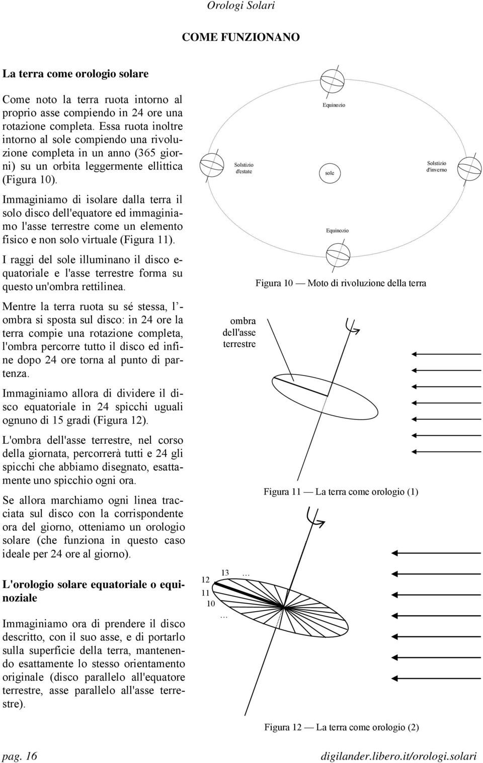 Immaginiamo di isolare dalla terra il solo disco dell'equatore ed immaginiamo l'asse terrestre come un elemento fisico e non solo virtuale (Figura 11).