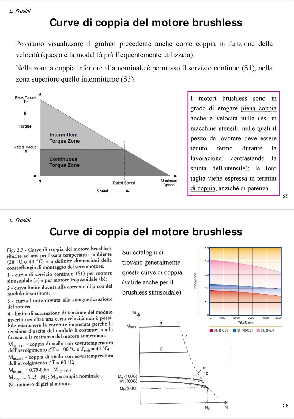 I motori brushless sono in grado di erogare piena coppia anche a velocità nulla (es.